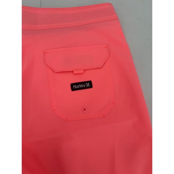 NWT Hurley One And Only 20" Board Shorts Crossdye Neon Pink Men's Size 30 - Picture 8 of 11